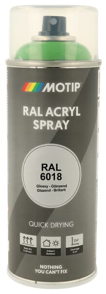 Motip Yellow/Green Paint Ral 6018 Spray Can 07127