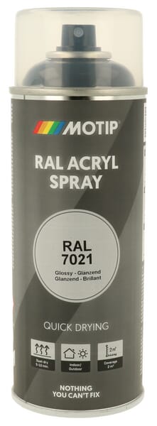 Motip Black/Grey Ral 7021 Spray 07149