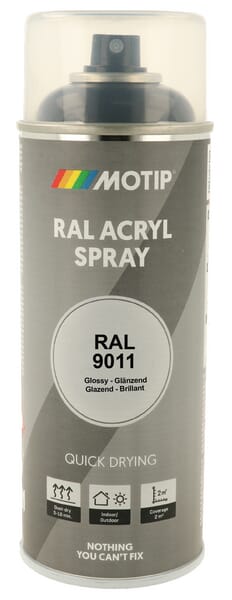 Motip Ral 9011 Spray Graphite 07158