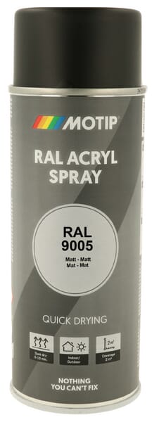Motip Black Ral 9005 Spray Jet 07238