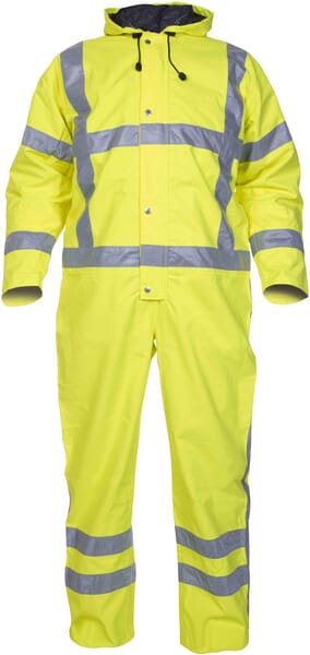 Hydrowear Yellow Rain Coverall Waterproof, Size M, Hi-Vis, Simply No Sweat, By 072380Fym