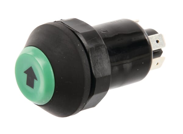 Pneutron Green Push Switch, Lift And Lower, Round, 11245170Pn