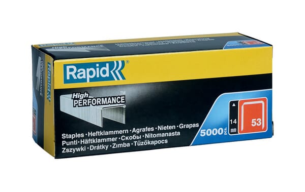 Rapid Staples 53/14Mm Galvanised, 5000 Pcs 11860410