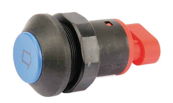 Pneutron Blue Push Switch, Lift And Lower, Round, 11908007Pn