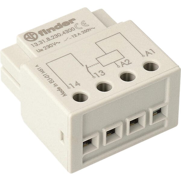 Finder Electromechanical Monotab.relayswitch Box Mount, 1No 12A/230V Ac 133182304300