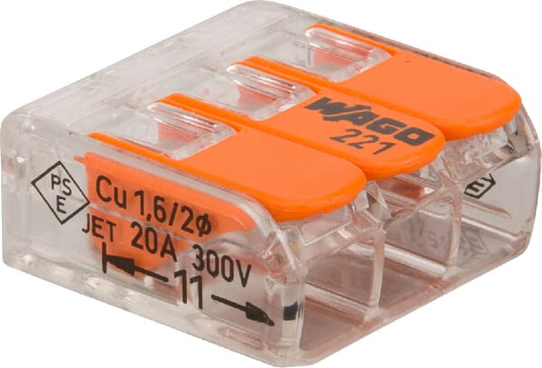 Wago Terminal Block 3 Conductor 221413