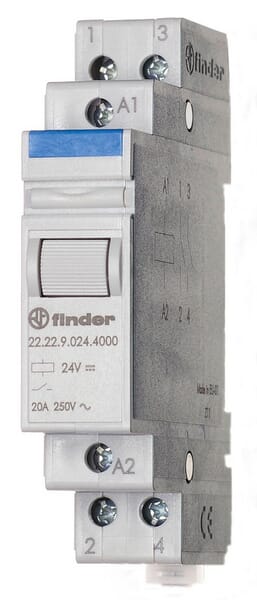 Finder Mod.relay 17.4Mm 2No 20A/24V Ac/Agsno2 222280244000