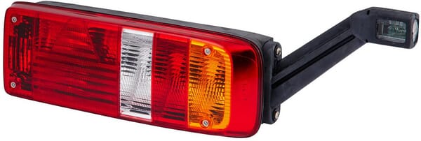 Hella Rear light RH rectangular, 24V, amber/transparent/red, bolt on, 2VP340931161