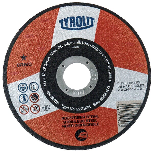 Tyrolit Cutting Disc Basic 125X1.0x22.23 34332869
