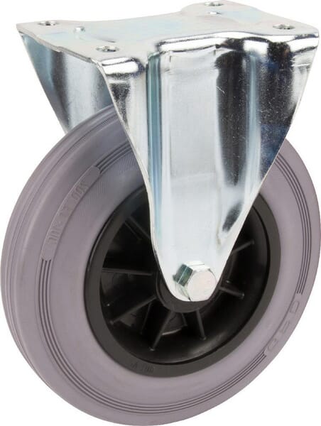 Tente Caster Wheel Rigid, Rubber Wheel: Diameter 200X50mm, Plate Fitting: 137X115mm Load: 205Kg, 3478Pir200p63