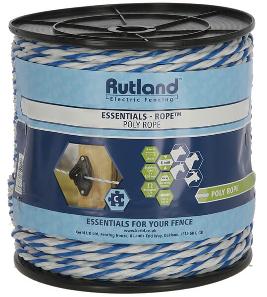 Rutland White/Blue Essentials Poly Rope Diameter 6Mm 200M 426215Rut