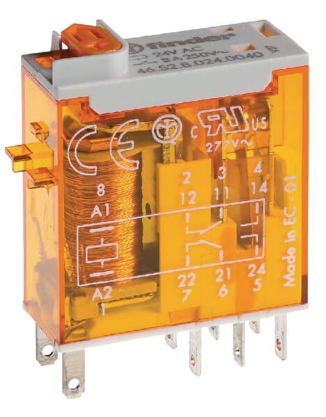 Finder Relay 2W 8A 24V/Ac 465280240054