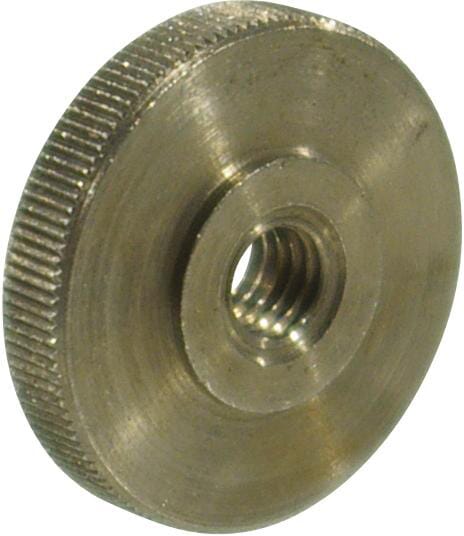 Kramp Black Flat Knurled Nut M6 4676B
