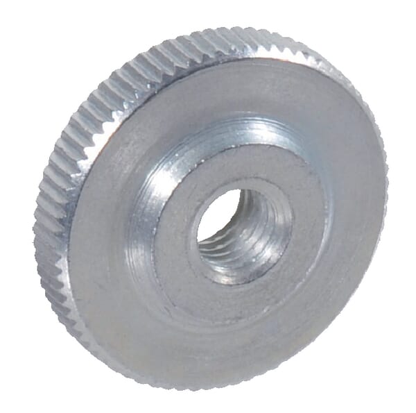 Kramp Flat Knurled Nut M8 Zinc Plated 4678