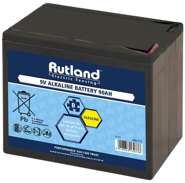 Rutland Battery Alkaline 9 Volt 90Ah 482111Rut