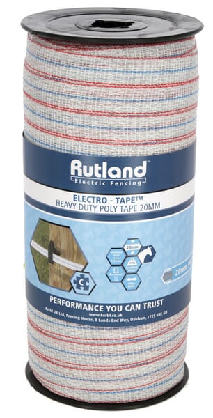 Rutland White/Blue/Red Electro Tape 20Mm 200M 486131Rut