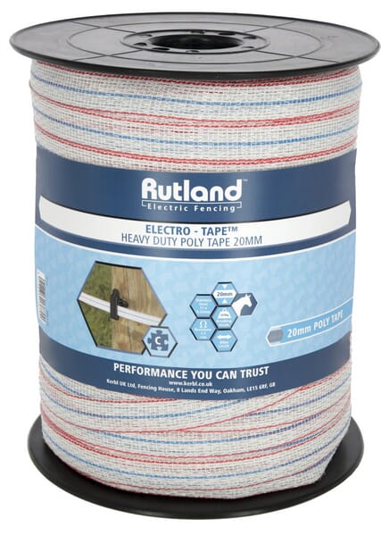 Rutland White/Blue/Red Electro Tape 20Mm 400M 486145Rut
