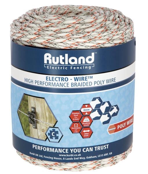 Rutland White/Orange Braided Electro Wire Diameter 4Mm 200M 486188Rut