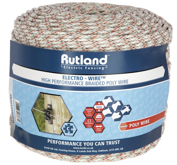 Rutland White/Orange Braided Electro Wire Diameter 4Mm 400M 486189Rut