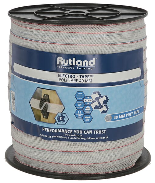Rutland White/Blue/Red Electro Tape 40Mm 200M 486220Rut
