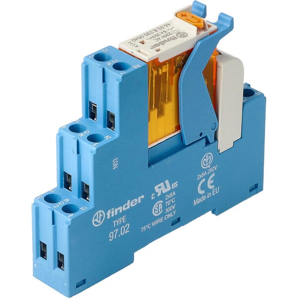 Finder Relay Interface Mod. Screw Terminal 2Co 8A/230V Ac/Agni/Led/Varistor 4C0282300060