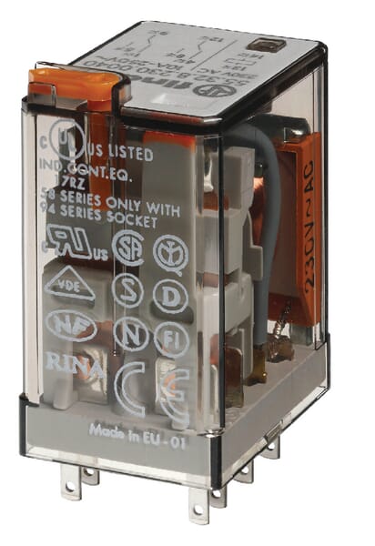 Finder Relay 2-Pole, 12V Dc 553290120040