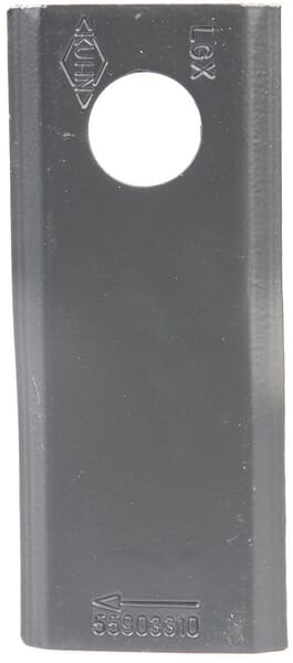 Kuhn Mower Blade Rh 107X45x4mm Bore Diameter 18.25Mm Suitable For 25 Pack 55903310