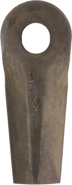 Kuhn Mower Blade Lh/Rh 129X50x4mm Oval Bore 20.5X18.5mm Suitable For Kuhn/John Deere 25 Pack 56450000