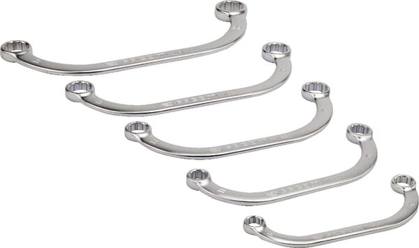 Facom Half Moon Ring Spanners, 5 Pcs 57Je5