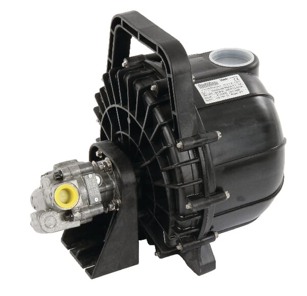 Liquid fertiliser pump with hydraulic motor