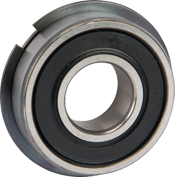 Single-row deep groove ball bearings with circlip groove