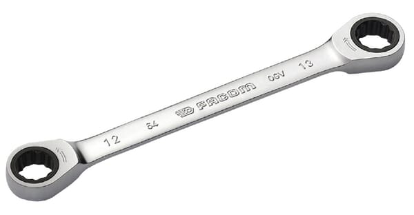 Facom Double Ended Ratchet Spanner 12X13mm, 6412X13