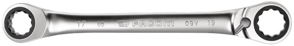 Facom Double Ended Ratchet Spanner 10X11mm, 6510X11