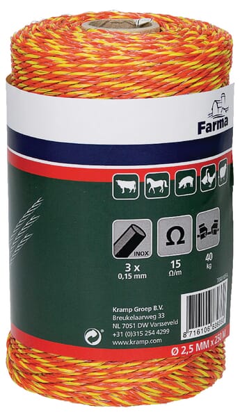 Farma Polywire 250M 3X0.16 Stainless Steel Wires 704010Fa