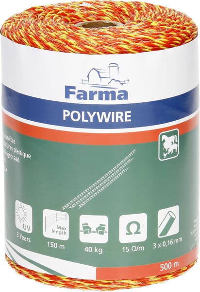 Farma Polywire 500M 3X0.16 Stainless Steel Wires 704011Fa