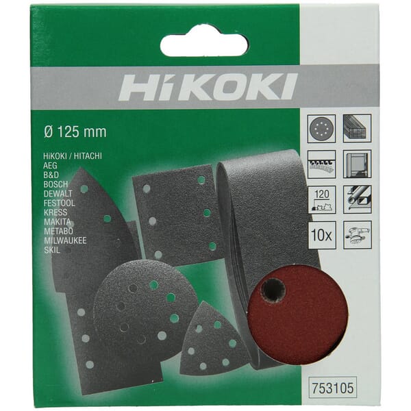 Hikoki Sanding Disc Diameter 125Mm K120 10X 753105