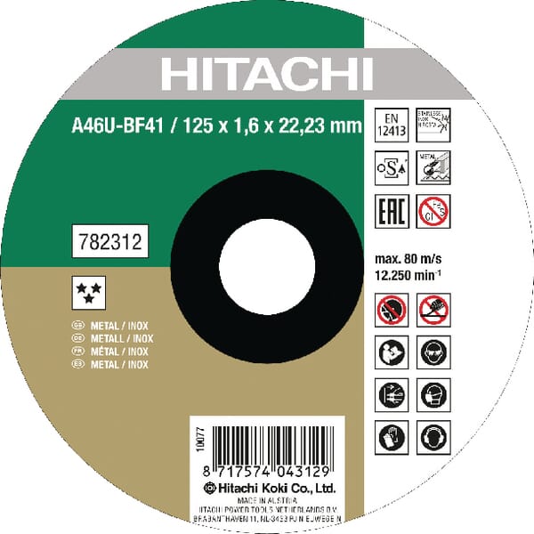 Hikoki Cutting Disc Stainless 230X1.9mm 782315
