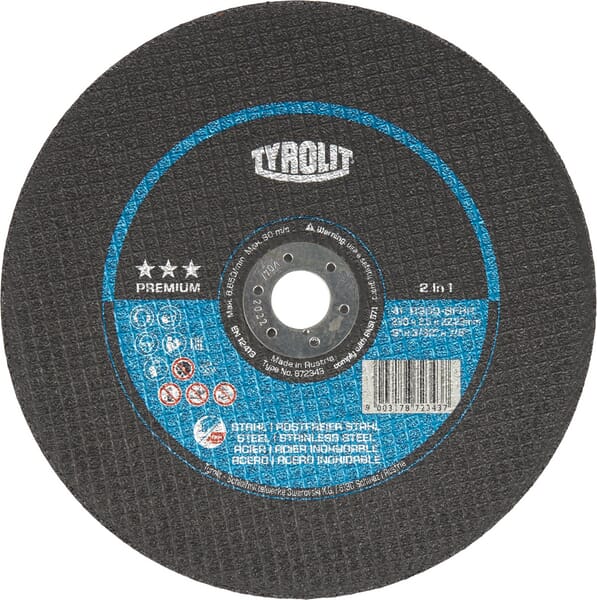 Tyrolit Cutting Disc Premium St-Ss 230X2.5 872343