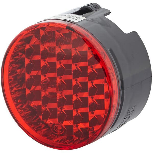 Round reflector, red, screw-on, Hella