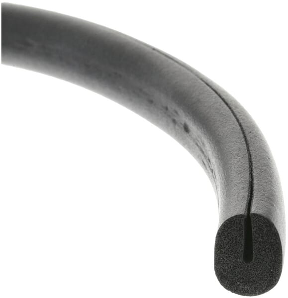 Oval profile rubber with slot 15x12