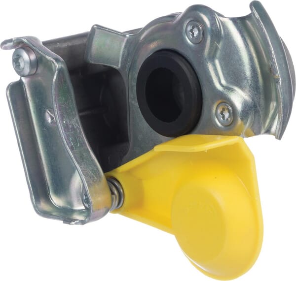 Wabco Yellow Coupling Head With Integrated Filter M16x1.5 - Side Threaded 9522010160