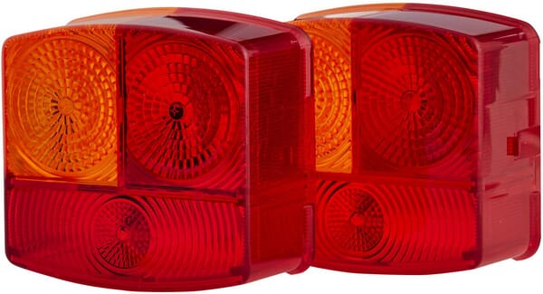 Hella Light/Red/Amber Lens, /Transparent/, Square Rear/Left 9El134739001