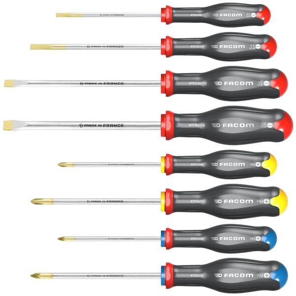Facom Screwdriver Set 8 Pcs. Atj8pb