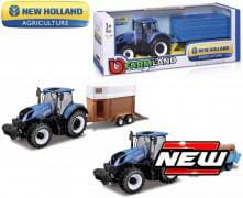 Bburago New Holland T7.315 Farm Tractor And Trailer Set Bb1844060n