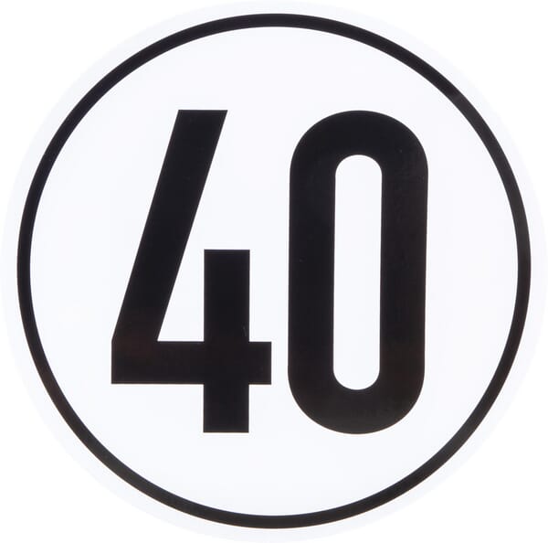 Unbranded Sticker vehicle speed limit: 40km/h diameter 200mm BF40