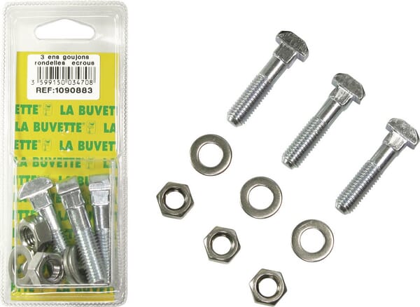 La Buvette Bolt, Washer And Nut, 3 Sets Bu1090883