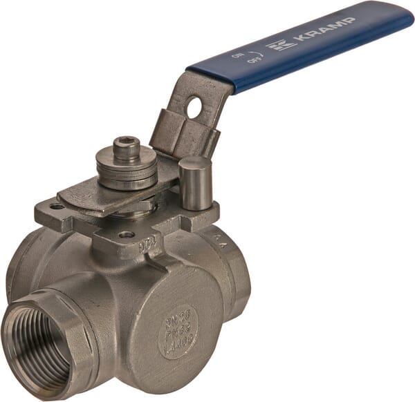 Kramp 3-Way Ball Valve L 1" Stainless Steel Bv3l1fss
