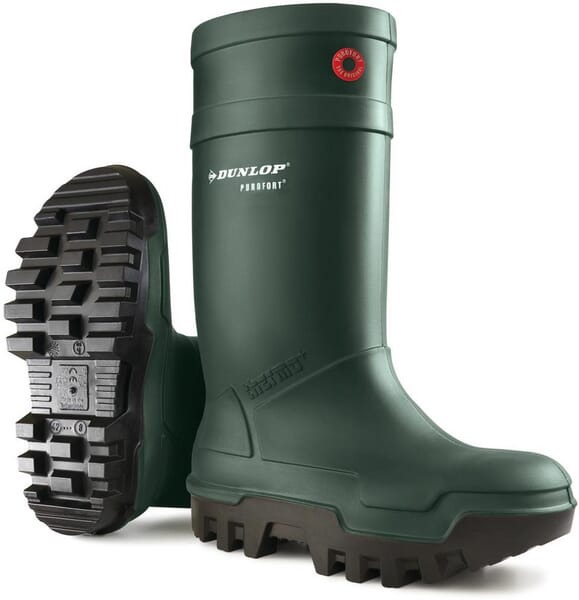 Dunlop Green Safety Boots Class S5, Size 11 Wellingtons Purofort® Thermo+ C66293346