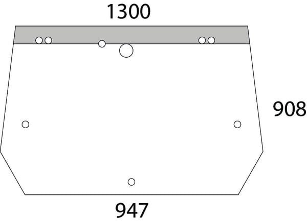 Kramp Rear Window Upper D6859