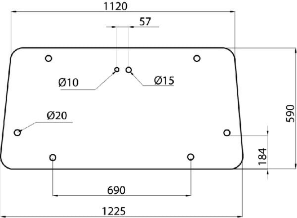 Kramp Rear Window Upper D6908
